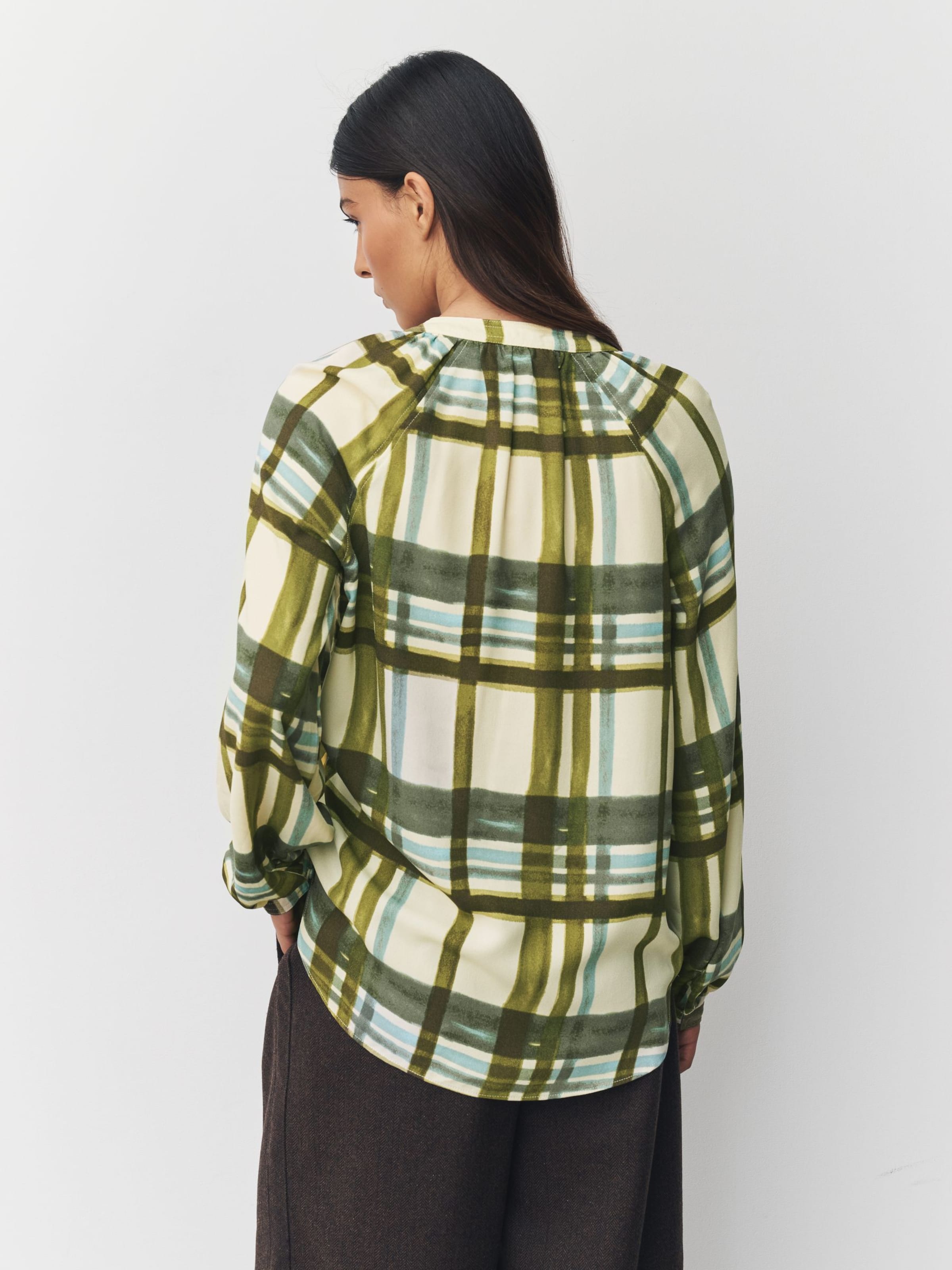Next Блуза в цветах Olive, Pastel Green, Dark Green — фото 3