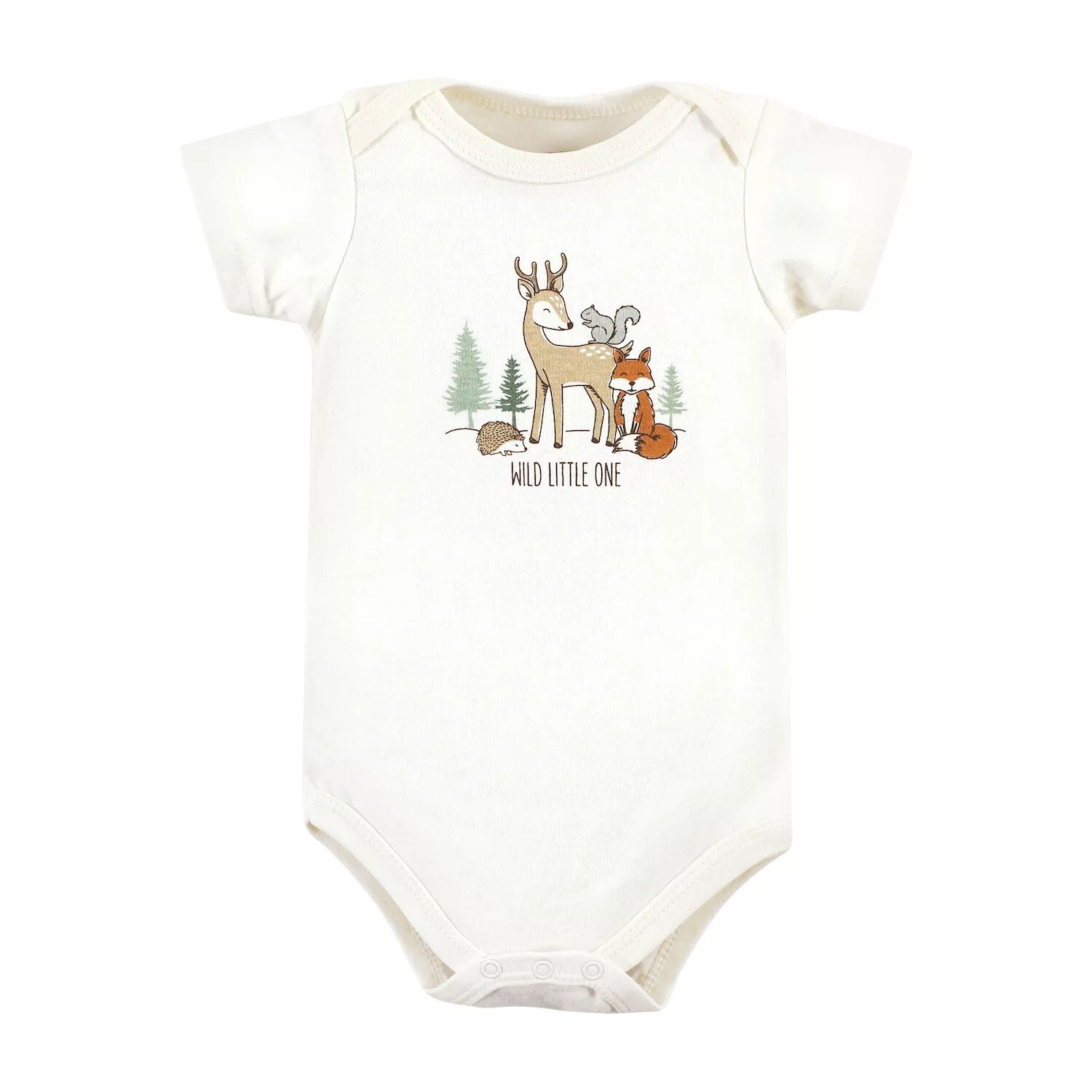 Детские хлопковые боди унисекс Hudson Baby, 5 шт. в упаковке с изображением лесных животных Hudson Baby — фото 2
