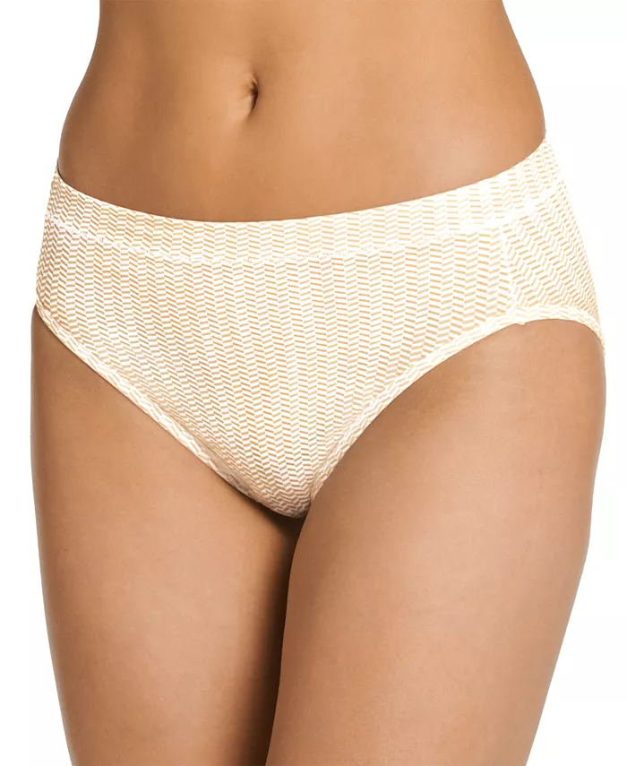 

Трусы Cotton Stretch Hi Cut 1555, available in extended sizes Jockey, коричневый/бежевый