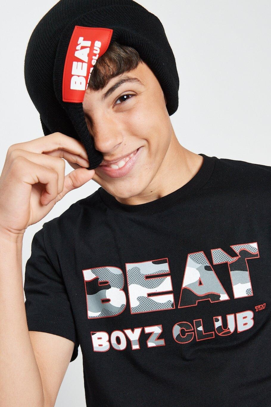 Футболка Peak с камуфляжным принтом и логотипом Beat Boyz Club, черный — фото 2
