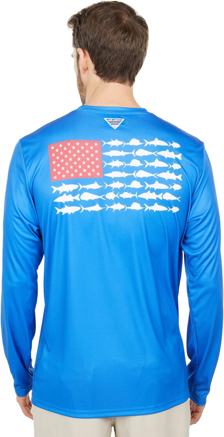 

Рубашка с длинным рукавом Terminal Tackle PFG Fish Columbia, цвет Vivid Blue/White 2