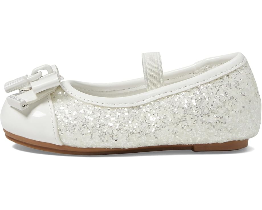Туфли на плоской подошве MICHAEL Michael Kors Kids Kenya Lock, цвет White/Glitter — фото 4