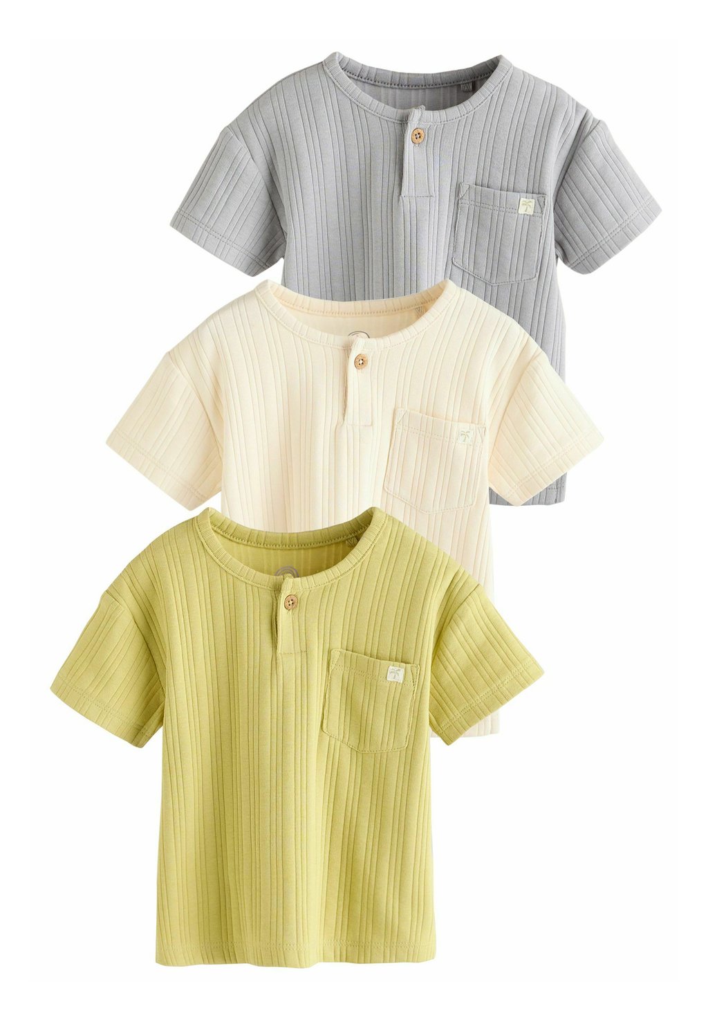 

Футболка с принтом REGULAR FIT SHORT SLEEVE 3 PACK Next, серый