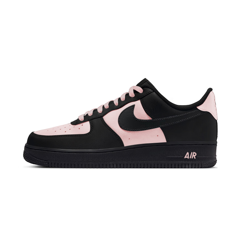 Nike Кроссовки Air Force 1 Coverage с низким верхом, противоскользящие и износостойкие, унисекс, черно-розовые