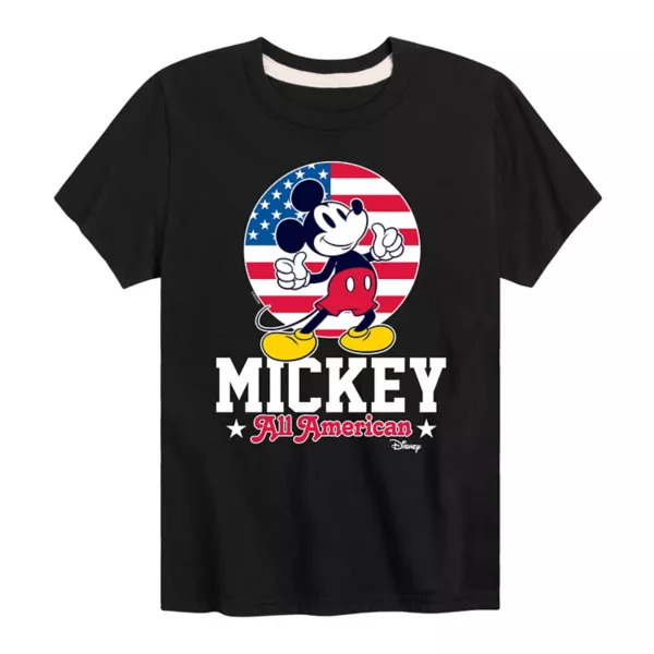 

Футболка с принтом Микки Мауса для мальчиков 8-20 лет All American Disney, черный