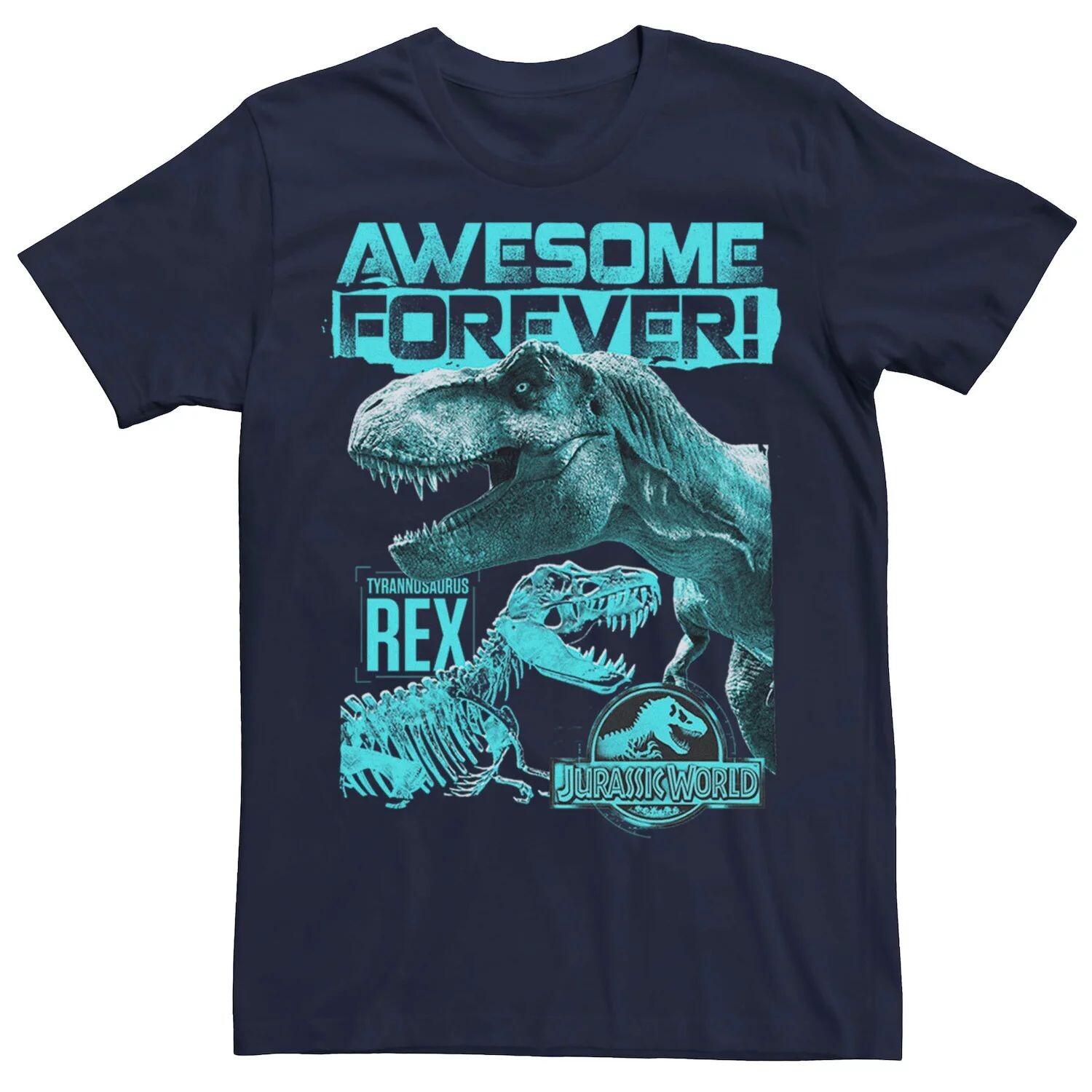 

Мужская футболка Jurassic World Two T-Rex Awesome Forever, Синяя Licensed Character, синий