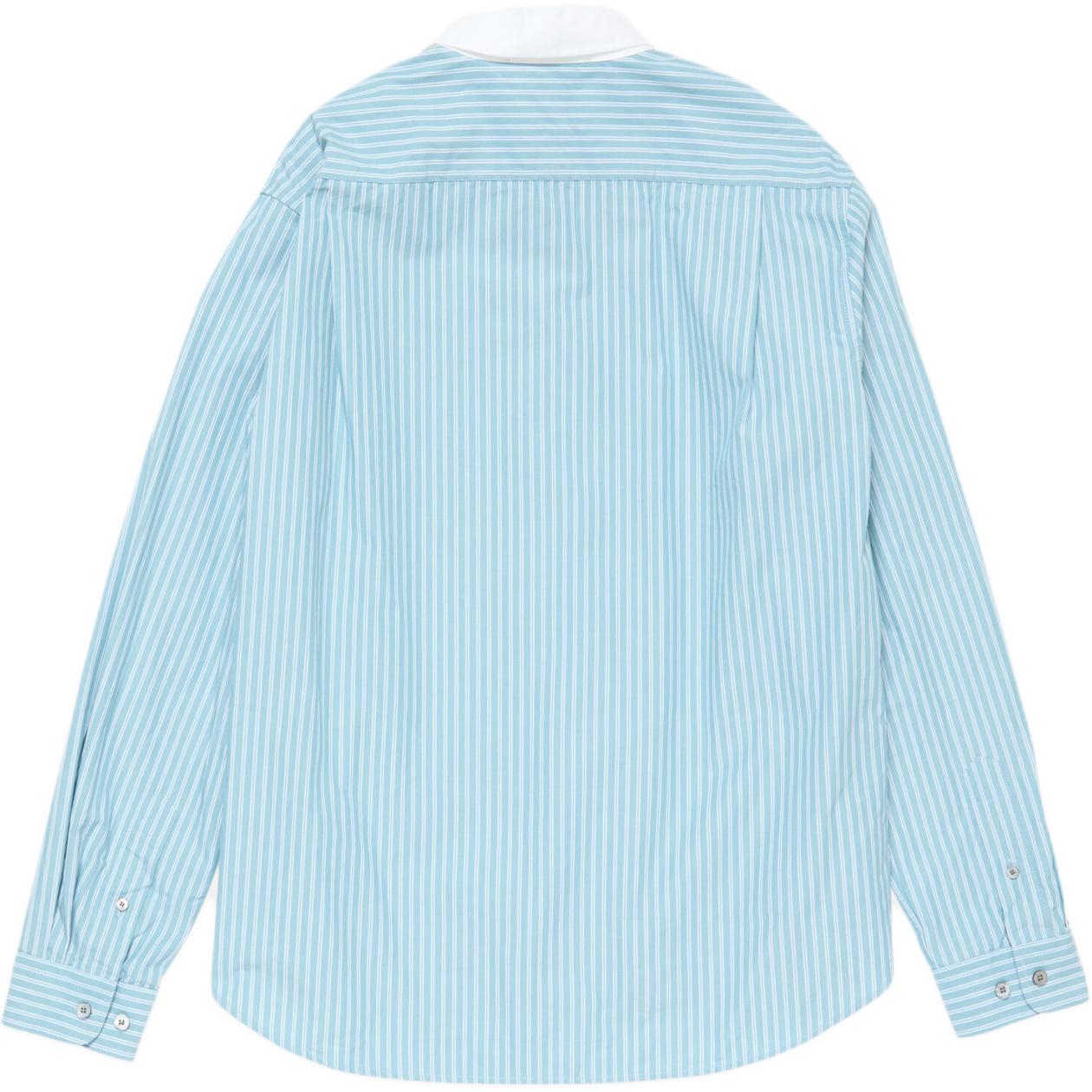 Acne Studios Рубашки унисекс, бирюзовые, с голубым лацканом, средней толщины — фото 2
