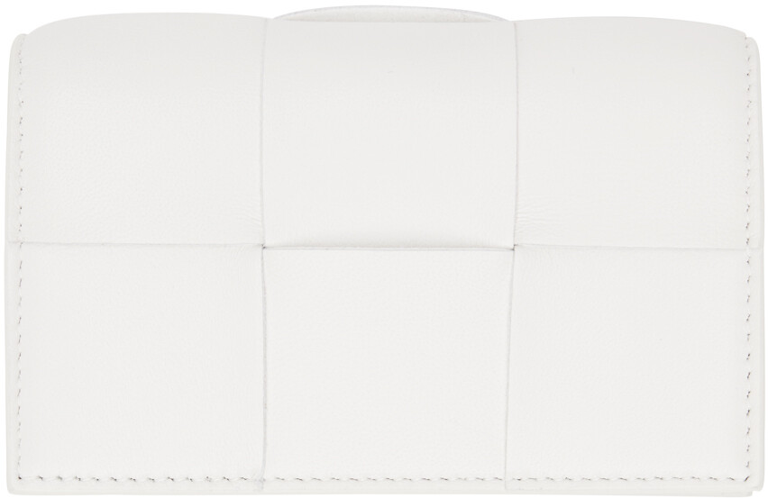 

Белый кассетный визитница Bottega Veneta