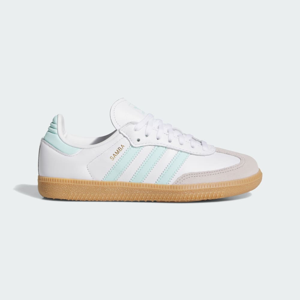 

Кроссовки Adidas Samba OG Shoes Kids, цвет Cloud White/Semi Flash Aqua/Gum
