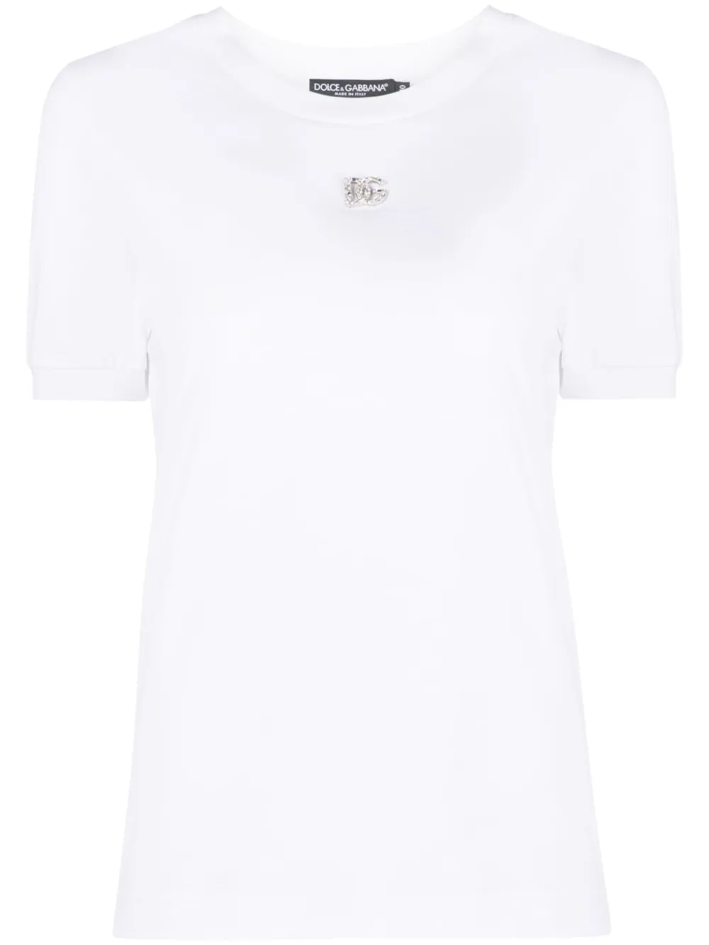 

Футболка с кристаллами DOLCE & GABBANA, белый