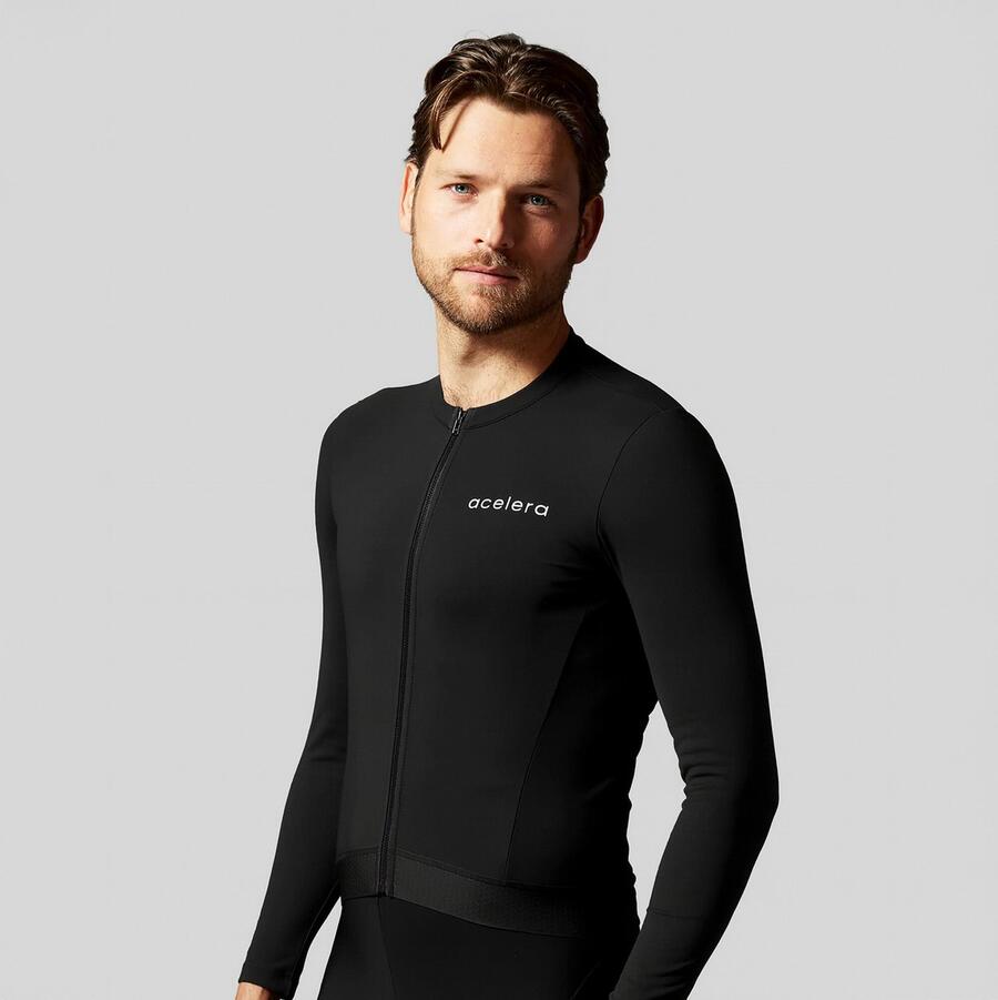 

ACELERA Термофлисовая мужская велосипедная куртка с длинными рукавами. Одежда для велоспорта.