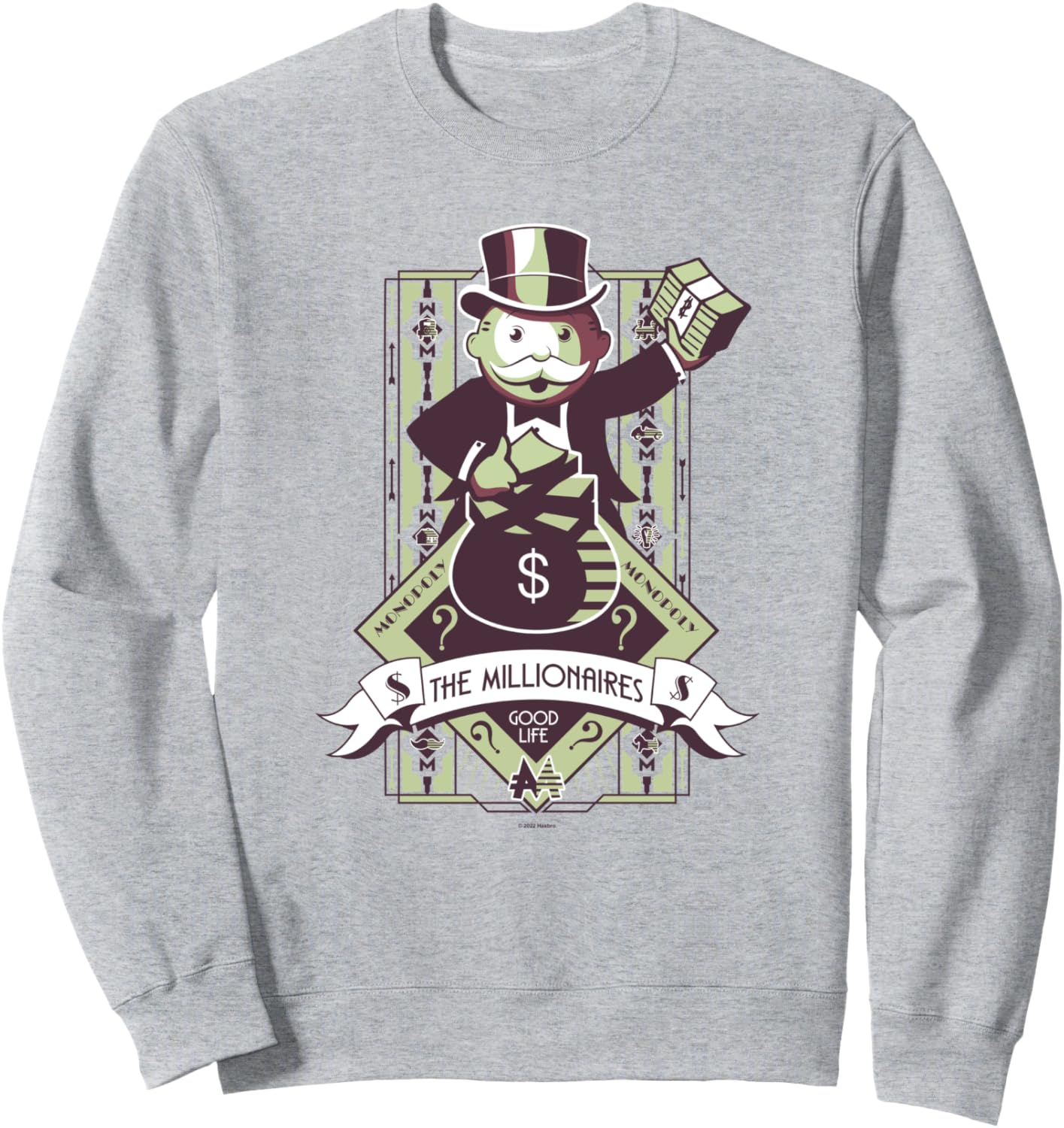 

Толстовка с центральным логотипом игры Monopoly Millionaires Good Life, серая, Серый, Толстовка с центральным логотипом игры Monopoly Millionaires Good Life, серая