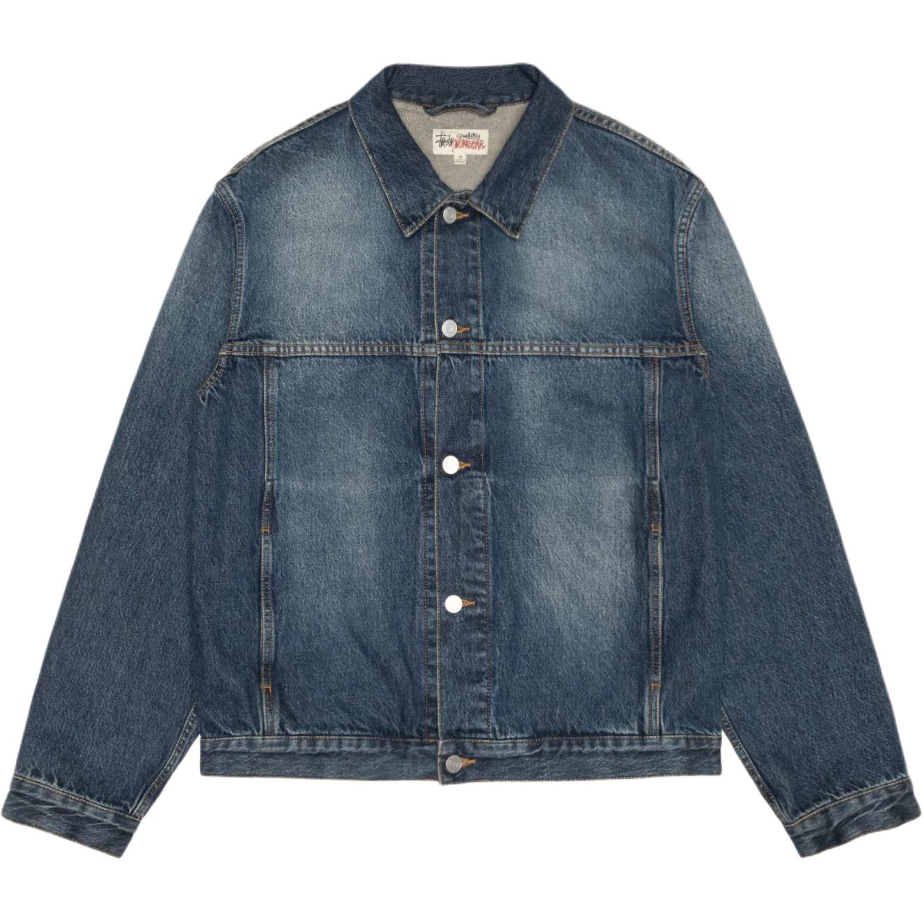 

Stussy Винтажная джинсовая куртка дальнобойщика, Indigo