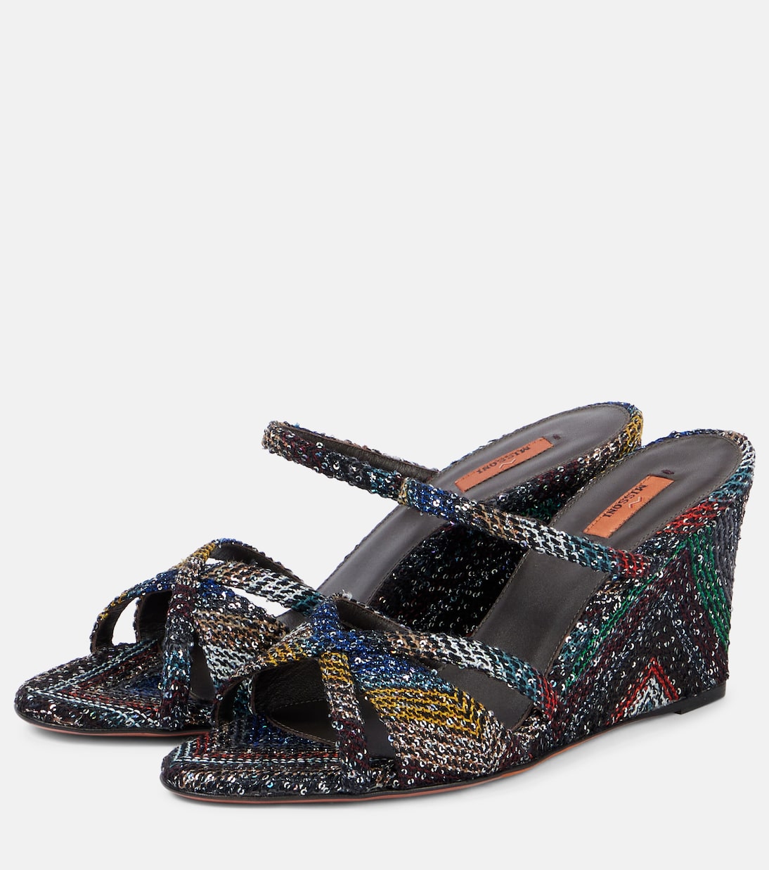 Босоножки Lucy Caperdoni на платформе с пайетками Missoni, разноцветный — фото 4