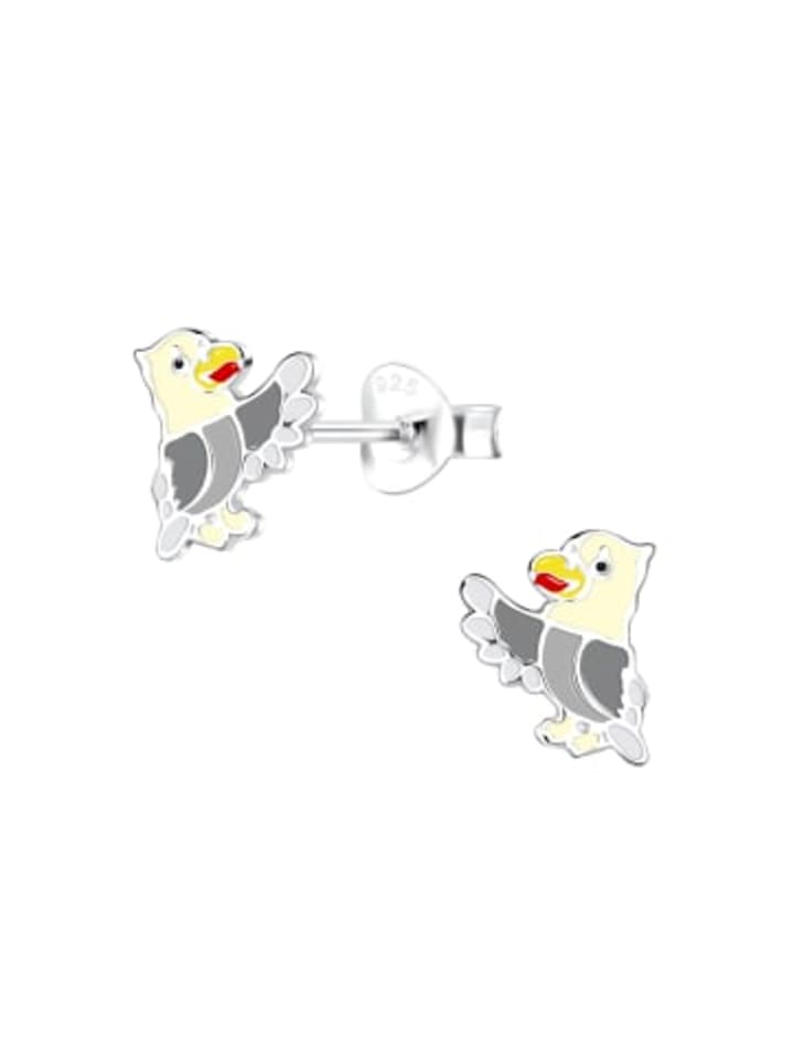 

Alexander York Серьги-гвоздики в виде орла, серые, из серебра 925 пробы, комплект из 2 штук