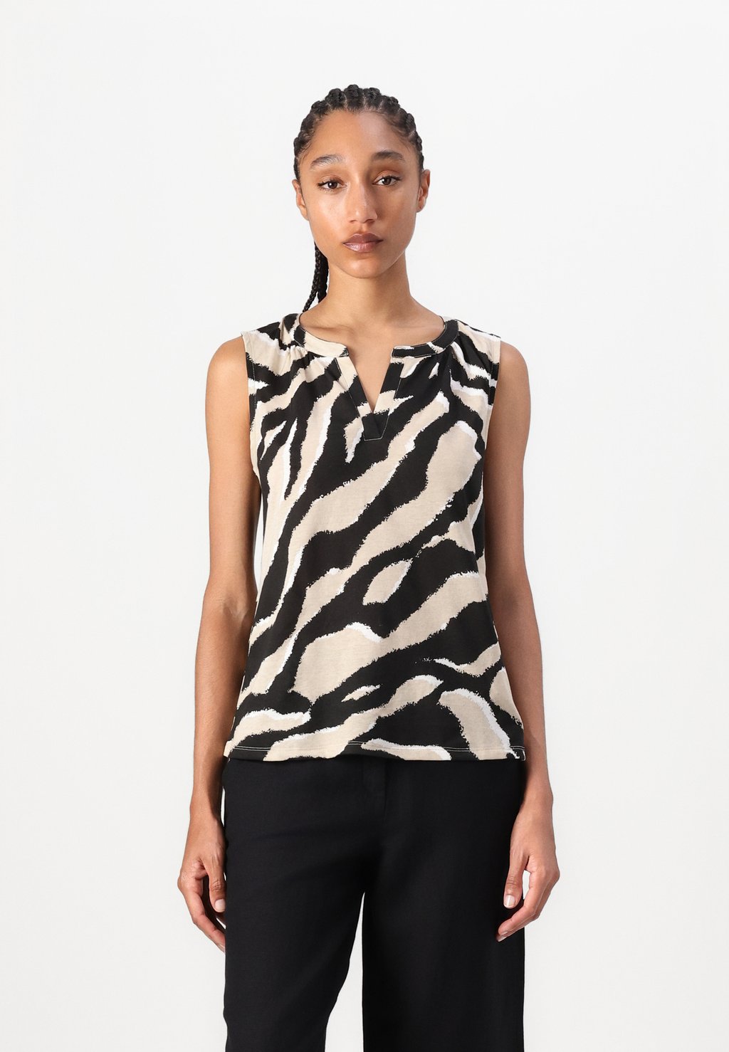 

Топ V NECK ALLOVERPRINTED TOM TAILOR, мультиколор