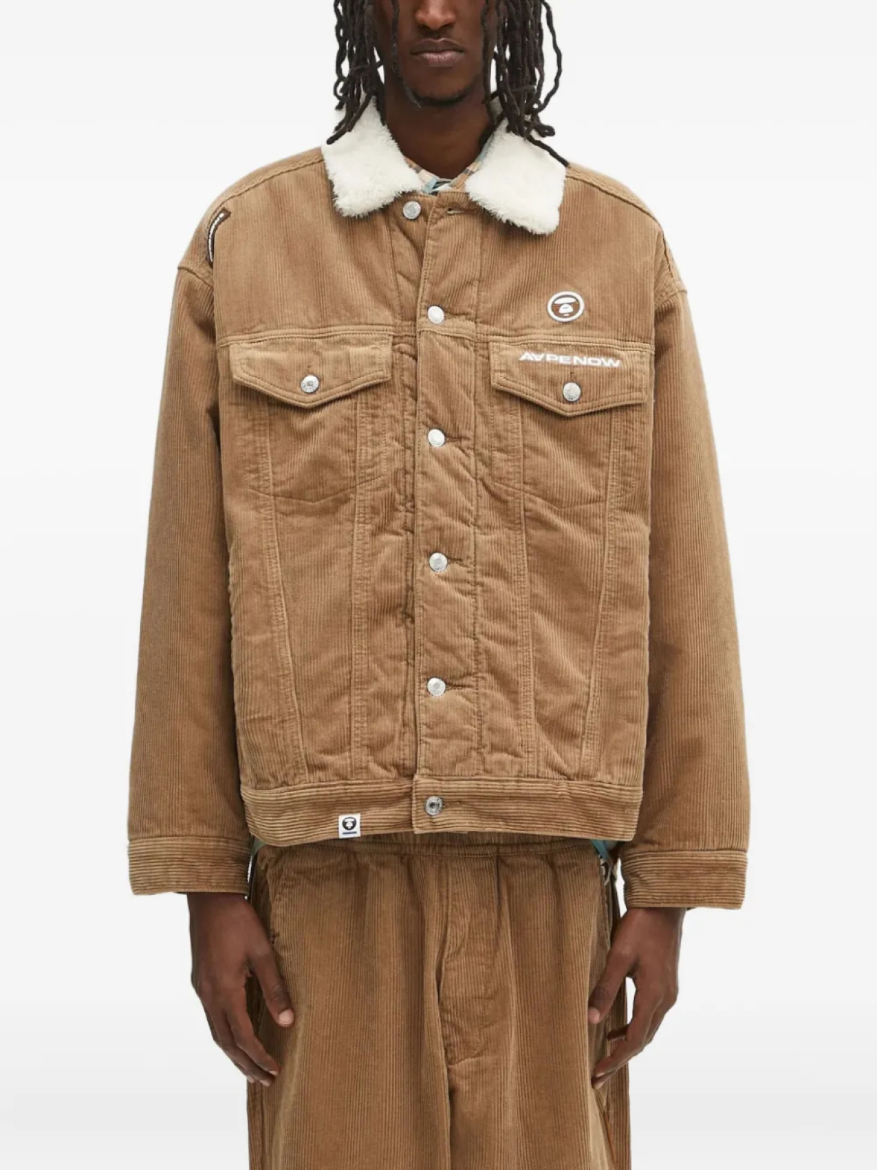 

Вельветовая куртка AAPE BY *A BATHING APE, коричневый