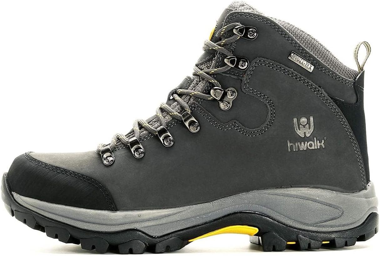 

Мужские водонепроницаемые походные ботинки hiwalk, дышащие, для всех типов местности, легкие, ботинки на щиколотку, для трекинга, работы и альпинизма Lumparland, темно-серый