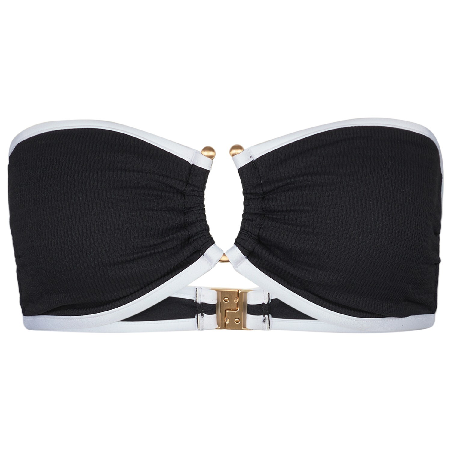 

Верх бикини Seafolly Women's Beach Bound Ring Front Bandeau, черный