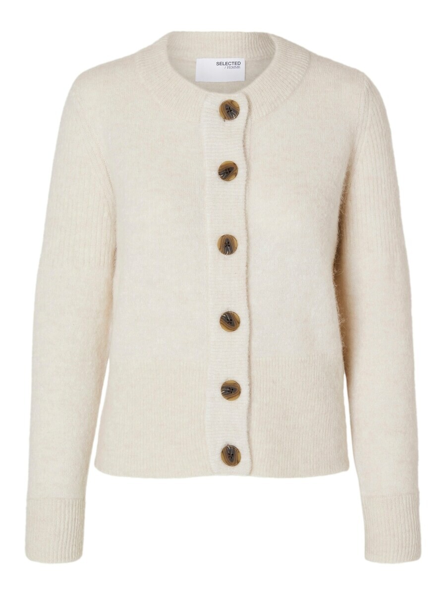 

Вязаный кардиган SELECTED FEMME Knit Cardigan SLFSia, светло-бежевый