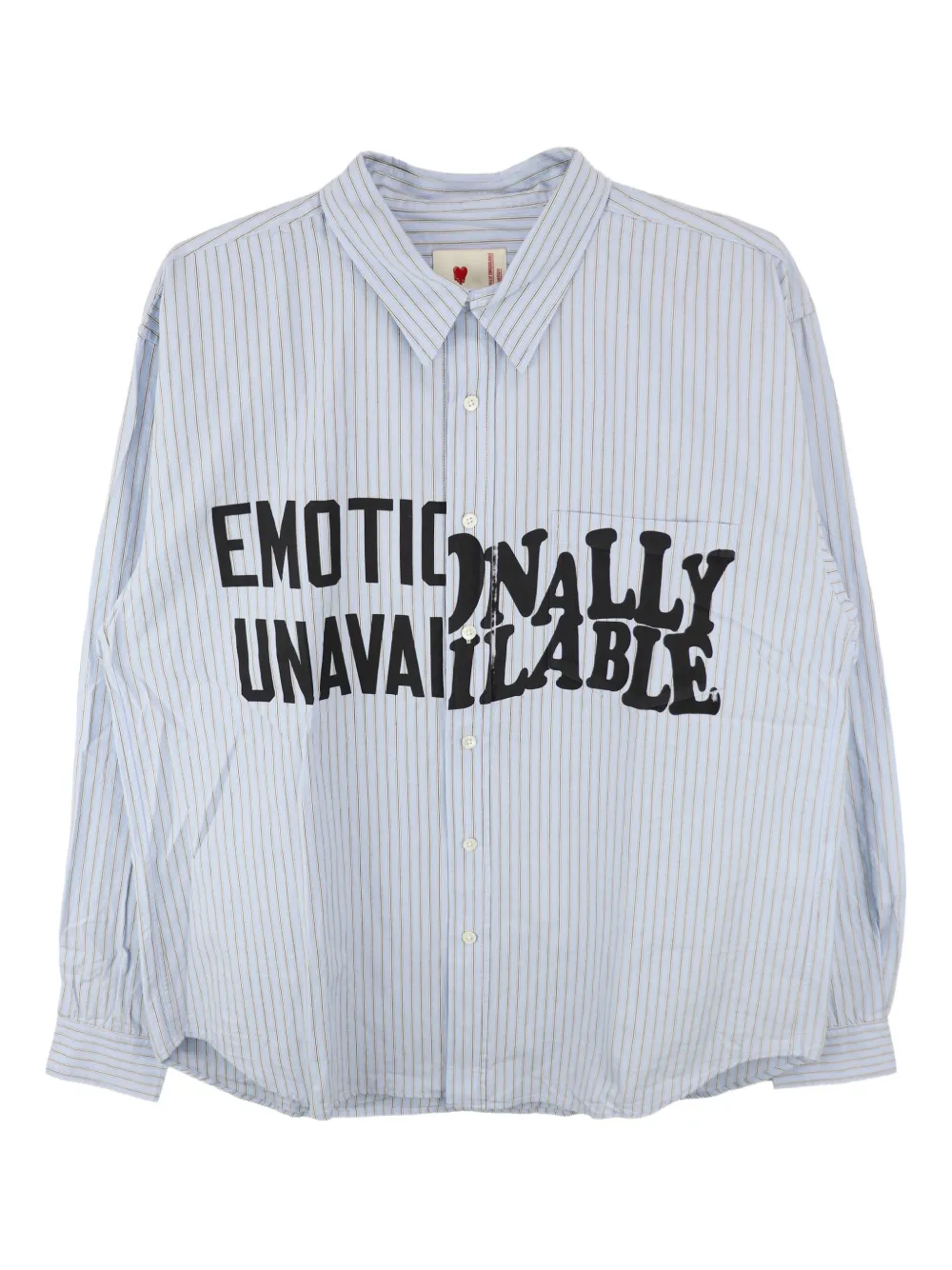 

Рубашка с полосатым принтом Emotionally Unavailable, синий