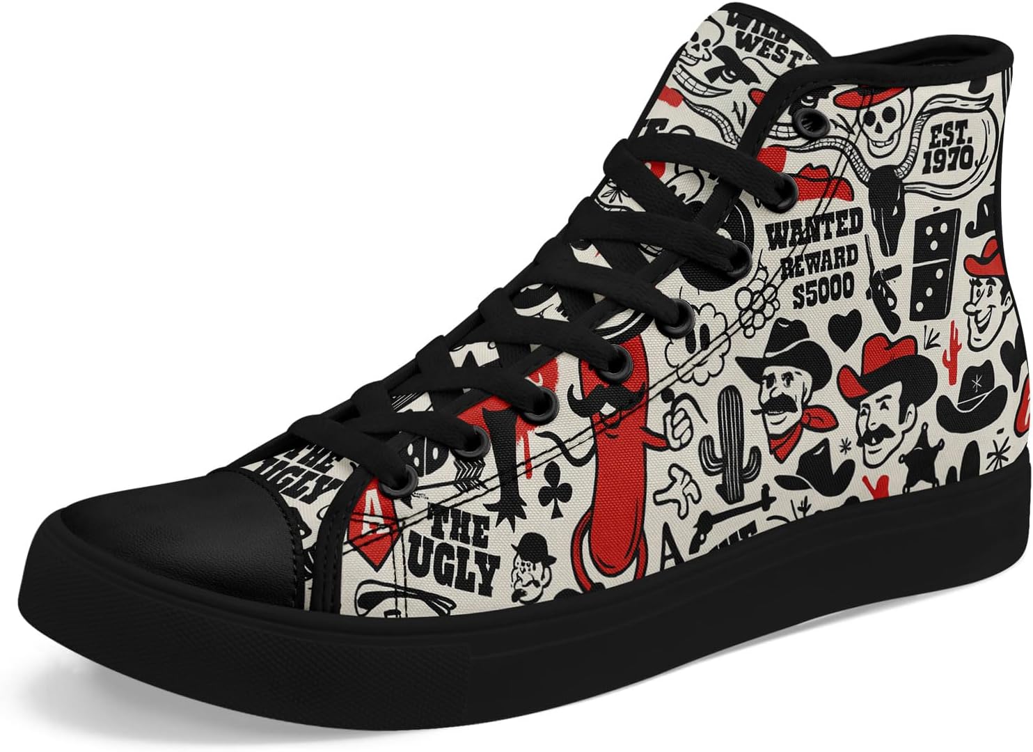 

Стильные высокие кеды из холщовой ткани AWSOLE для мужчин и женщин, модные художественные дизайны, различные яркие стили, плоские кроссовки для ходьбы, черный/красный/серый