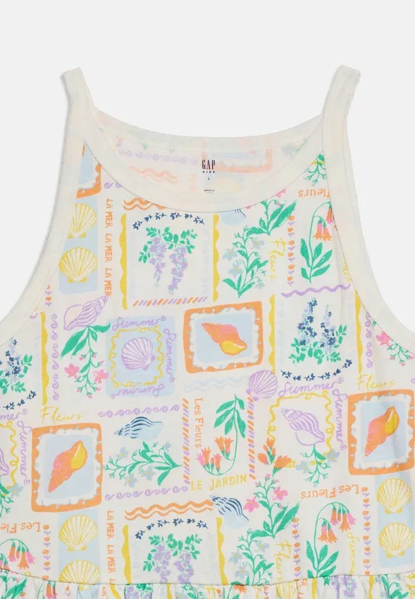 Платье-джерси Value easy dress Gap, multi-coloured/white, разноцветное/белое — фото 4