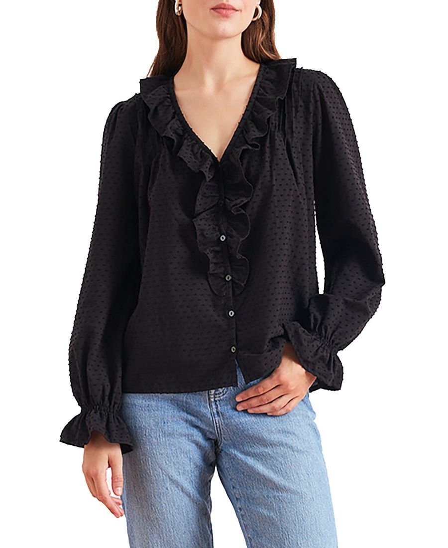 

Женская хлопковая рубашка Chloe с длинными рукавами Paneros Clothing, Black