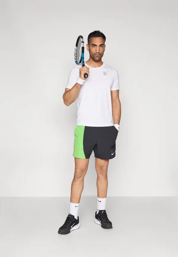 Шорты спортивные Nikecourt Slam Short, Nike Performance, черный/темно-зеленый/белый — фото 2