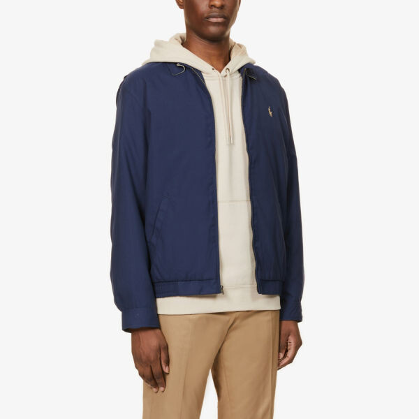 Тканая ветровка классического кроя Bi-Swing с фирменной вышивкой Polo Ralph Lauren, цвет french navy — фото 3