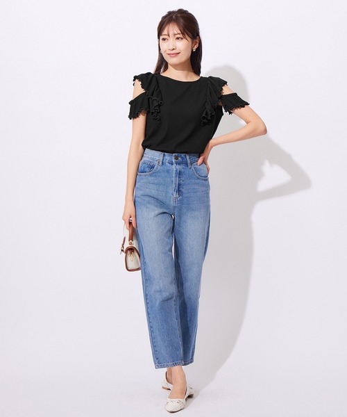 

Топ с открытыми плечами из махровой ткани Alotta, черный