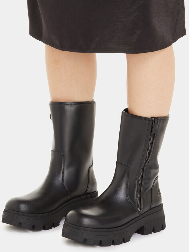 Ботинки на плоской подошве Chunky Combat Zip Boot Wn Calvin Klein, черный — фото 4