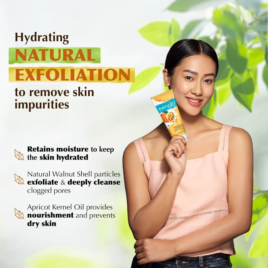 Скраб для тела Everyuth Naturals Hydration & Exfoliating Walnut Apricot 100 г — фото 2