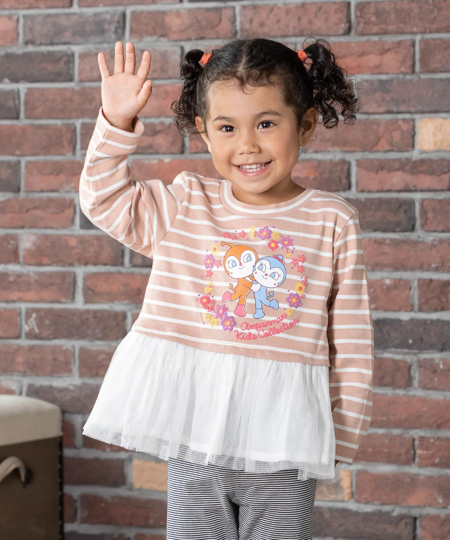 APKC/(K) Туника с отделкой из тюля по краю Anpanman Kids Collection, pink