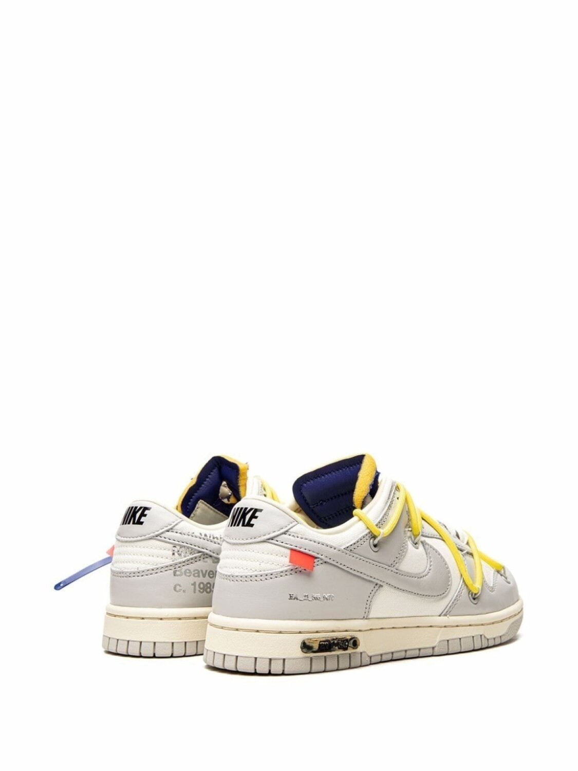 Кроссовки Dunk Low из коллаборации с Off-White Nike X Off-White, серый — фото 3