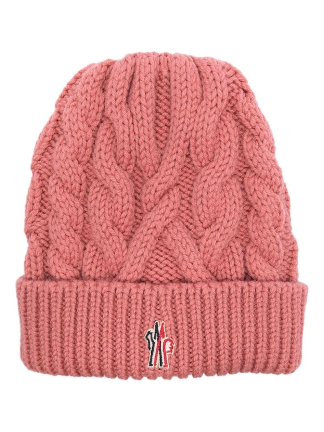

Moncler Grenoble шапка-бини с косичной вязкой, розовый