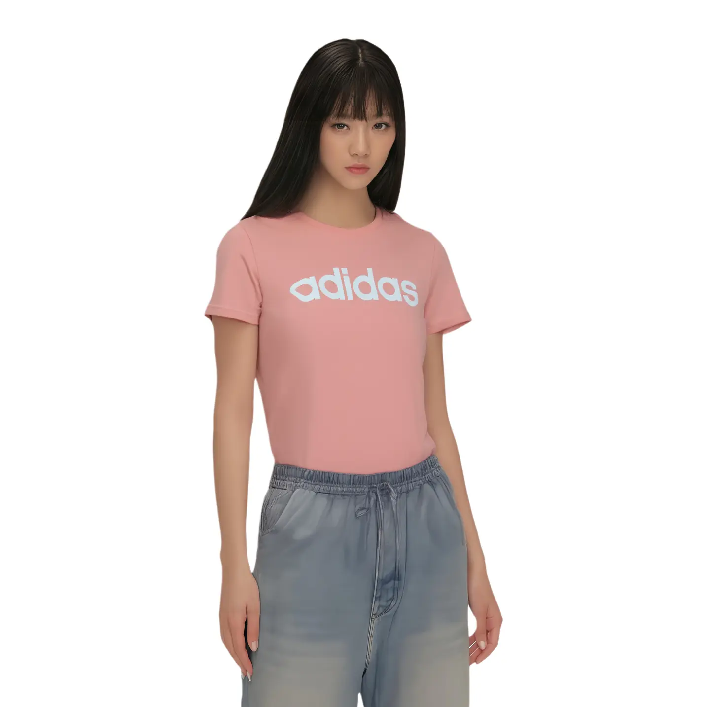 Adidas Neo Обычная футболка женская розовая — фото 3