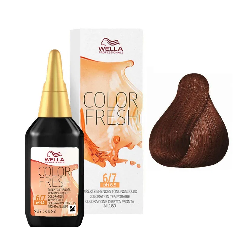 Оттеночная краска для волос «Colour Fresh» 6/7 темный блондин коричневый 75 мл от Wella CF Wella, Colourful