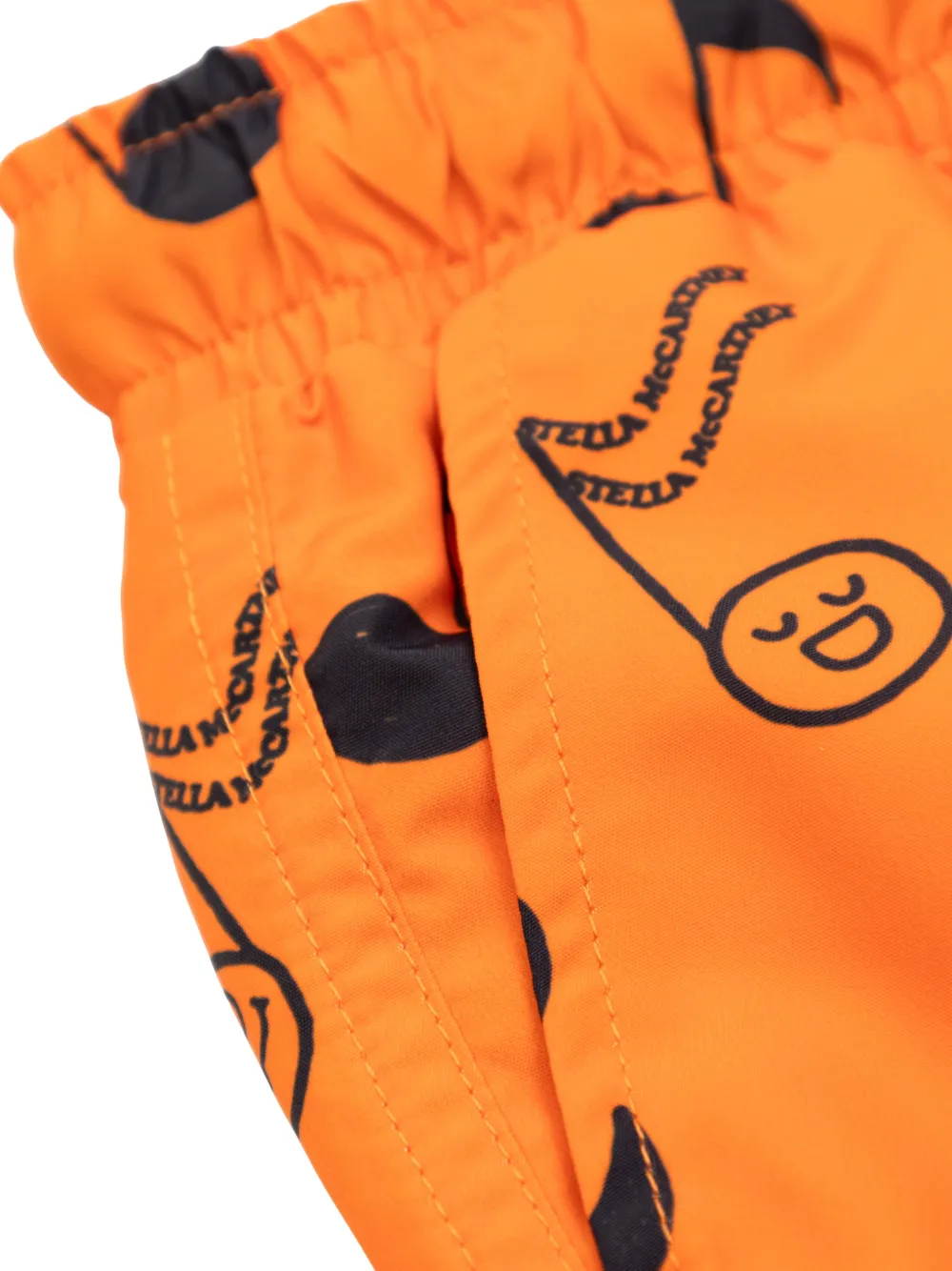 Плавательные шорты с графическим узором и шнурком Stella Mccartney Kids, оранжевый — фото 3