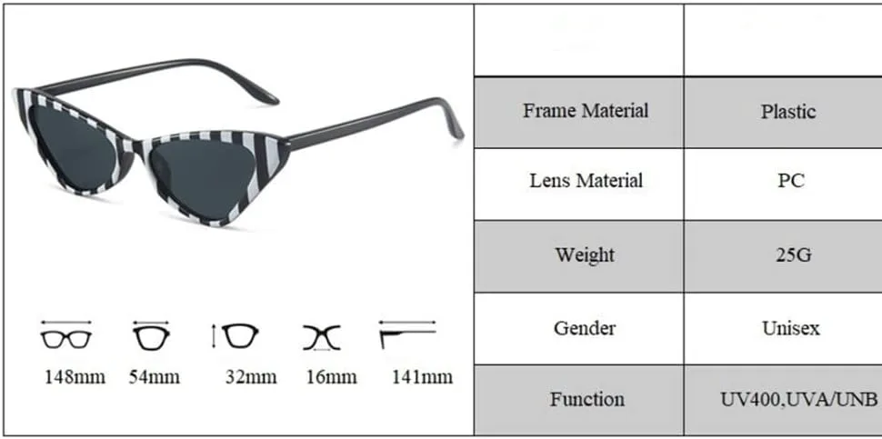

Солнцезащитные очки «кошачий глаз» с принтом для женщин, хип-хоп, ультралегкие солнцезащитные очки для мужчин, градиентные солнцезащитные очки generic, Black Gray