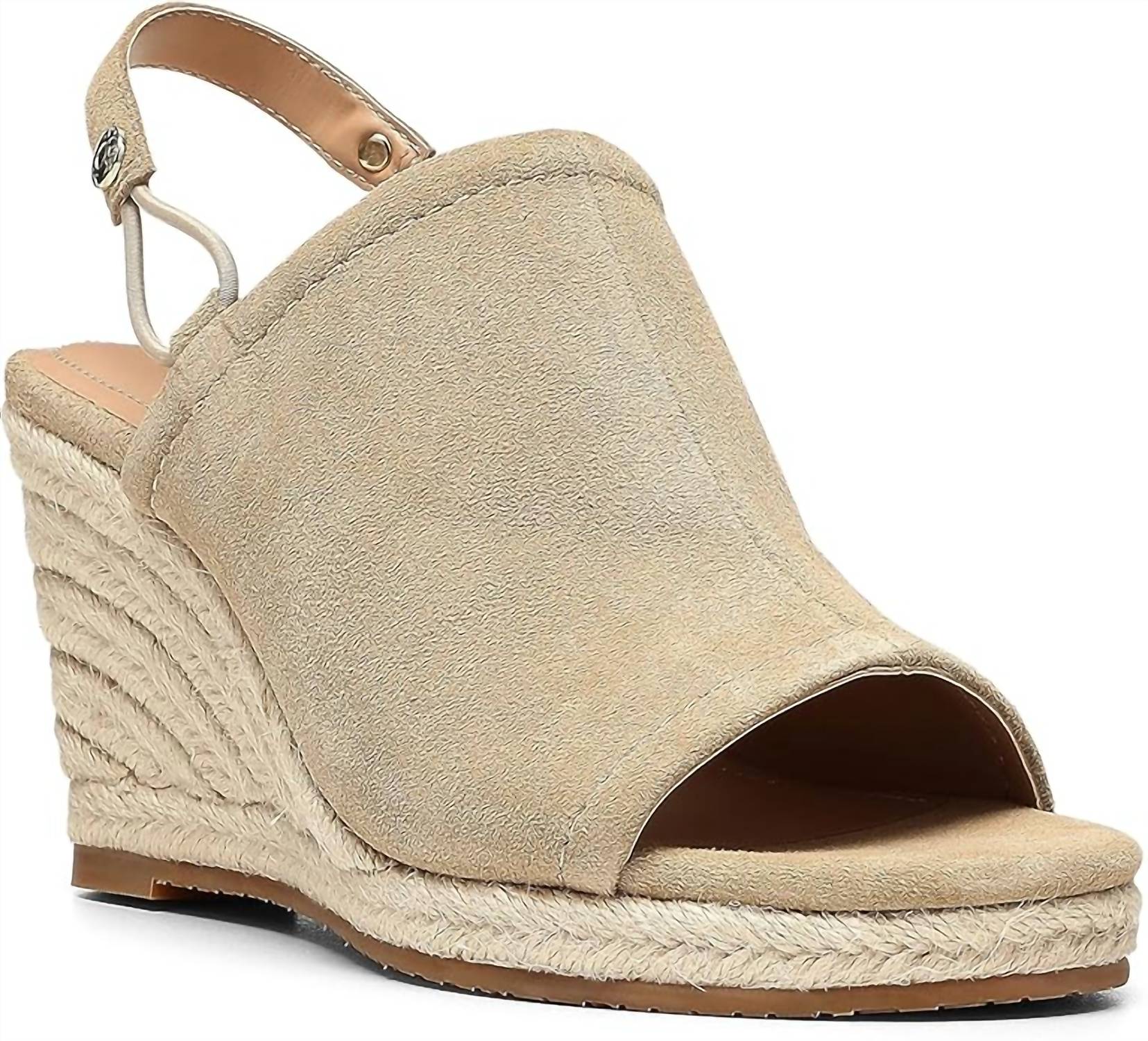 Женские босоножки Cai 2 Espradille на танкетке из замши песочного цвета NYDJ, цвет sand suede — фото 3