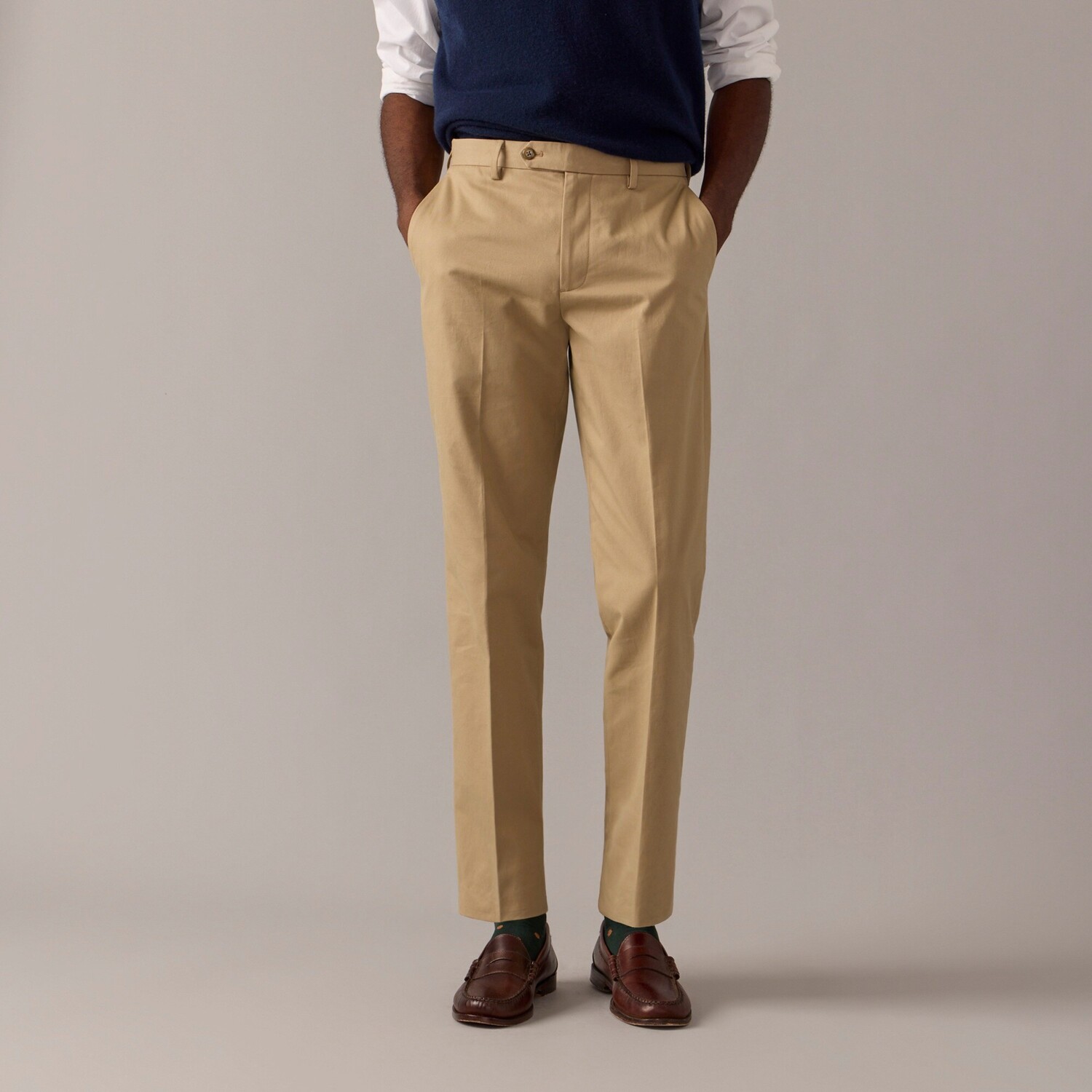 

Брюки Bowery из эластичного хлопка-чинос J.Crew, хаки