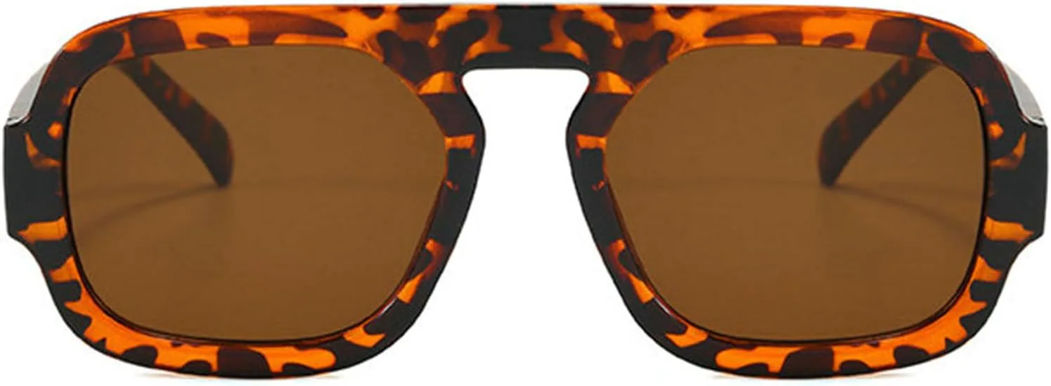 

Солнцезащитные очки Willochra Retro Square для женщин, модные градиентные очки UV400 для мужчин, панк-очки с леопардовым принтом, зеленые очки-пилоты, C4