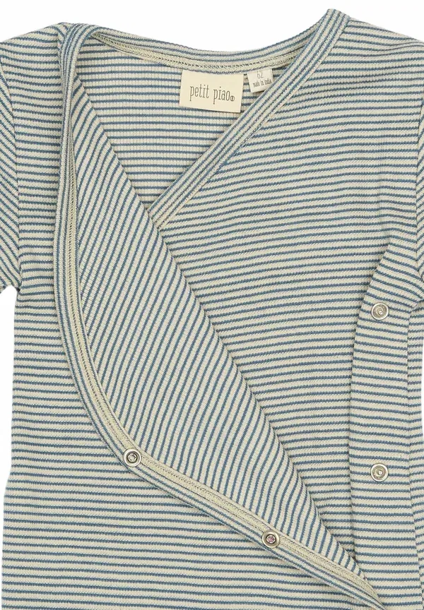 Костюм для сна Petit Piao, true navy dark/off white, темно-синий/белый — фото 3