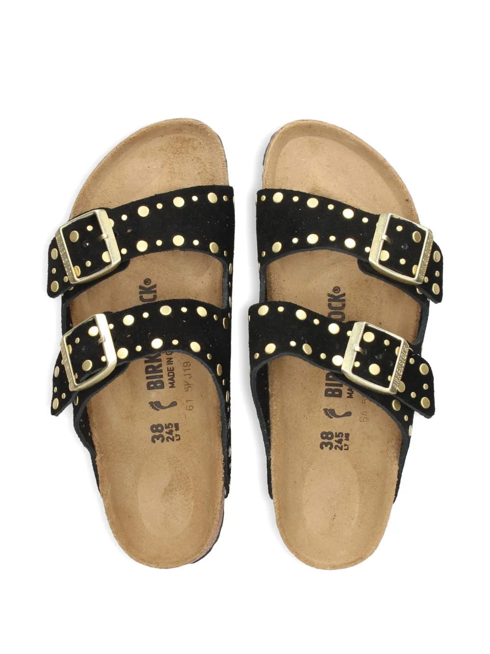 Сандалии Arizona Rivet с заклепками и двумя пряжками BIRKENSTOCK, черный — фото 3
