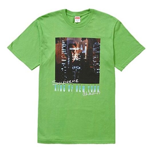 

Футболка ss19 christopher walken king of new york teegreen Supreme, зеленый