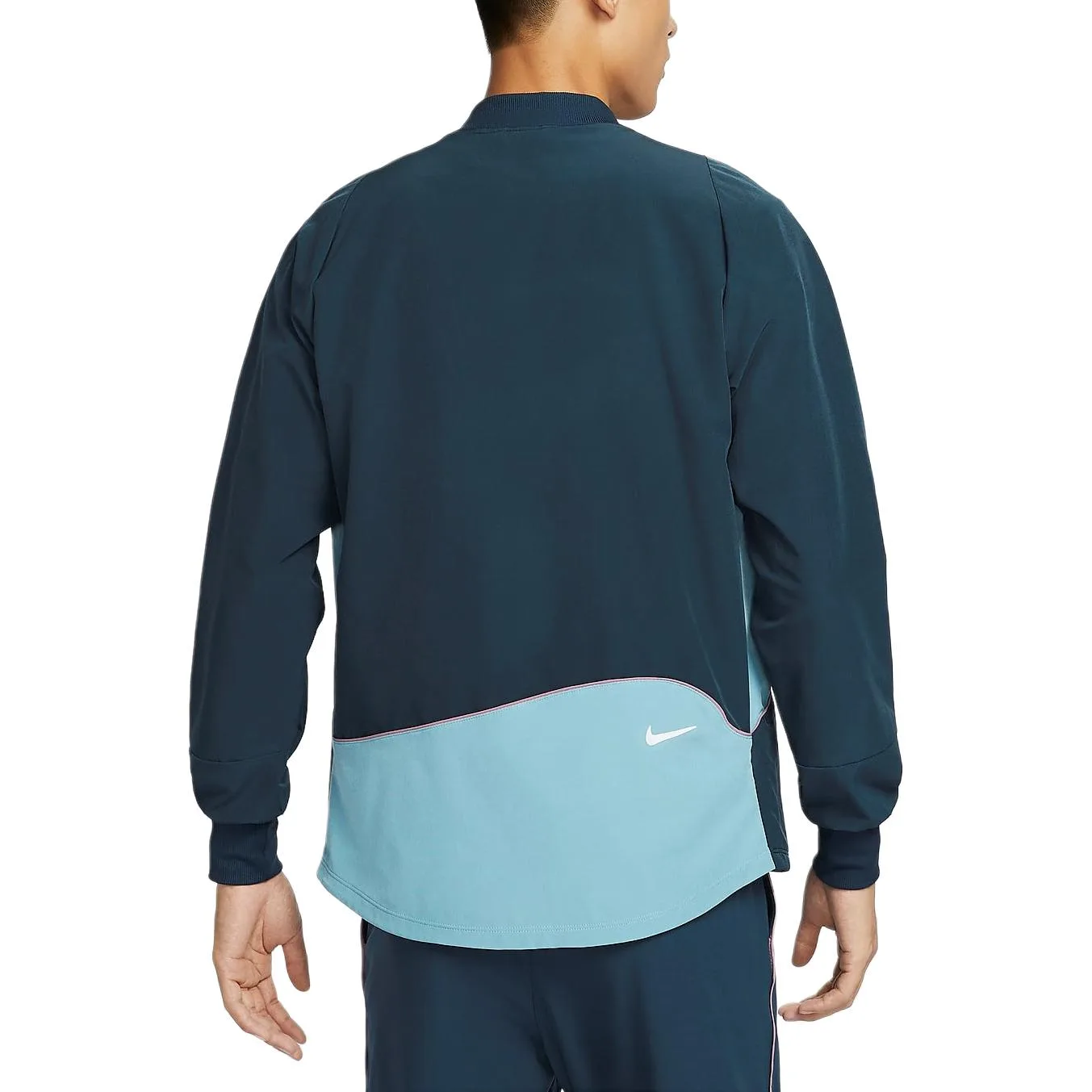 Мужская теннисная куртка Court Advantage Dri-FIT Nike, Arsenal Dark Sea Blue/Denim Blue/Bright Burgundy Red/White — фото 4