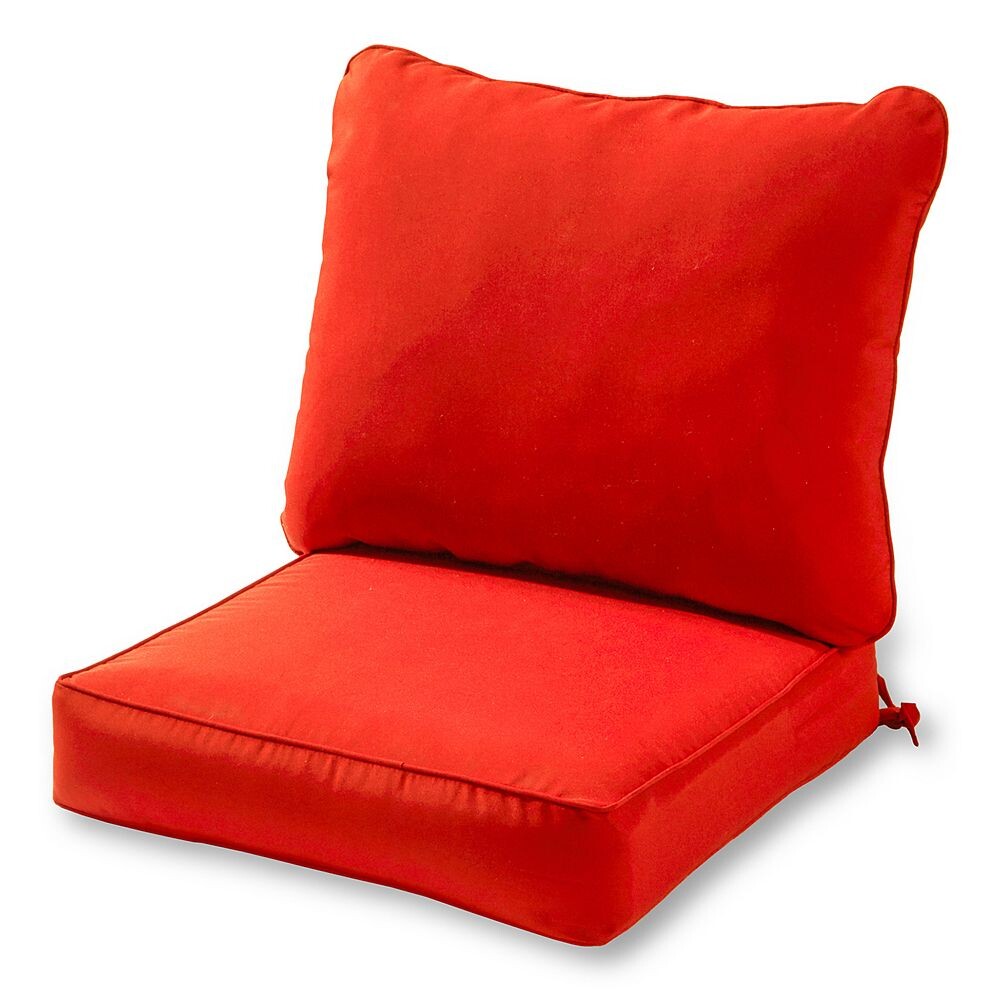 

Greendale Home Fashions Подушки для стула с глубоким сиденьем для патио, набор из 2 предметов, цвет Salsa