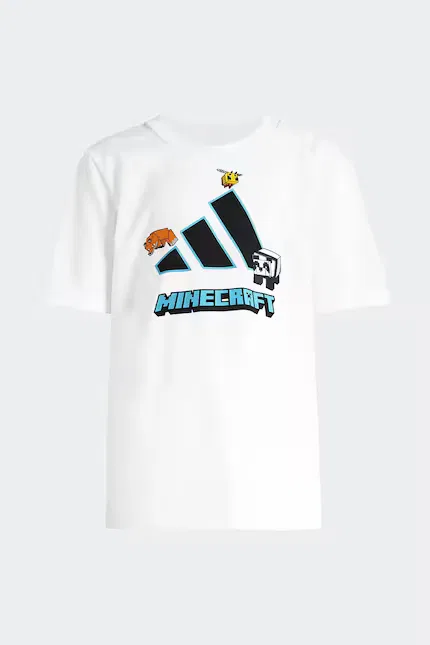 Футболка детская с принтом MINECRAFT Adidas, белый — фото 2