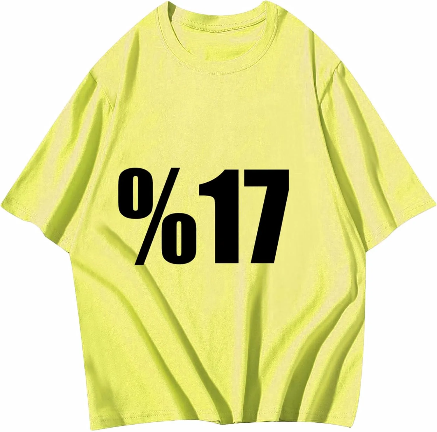 

TYQQU Oversized футболка Casual Basic Solid летняя с коротким рукавом